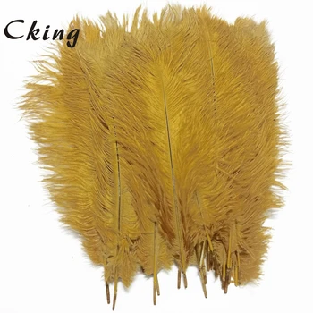 Pigūs stručio plunksna 100vnt 20-22 cm 50-55cm Aukso spalvos Stručių plunksnos stručio plunksną už vestuves karnavalas apdaila