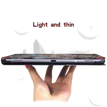 Tablet Case for Samsung Galaxy Tab s6/Tab A6 7 10 / Tab E S5E Grafiti Meno Odos Stendas, Sulankstomas Anti-rudenį Apsaugos Atveju