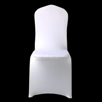 50/100vnt Spandex Vestuvių Kėdžių dangose-Balta Šalies Pokylių Poliesteris Ruožas Elastinga Kėdės Apima