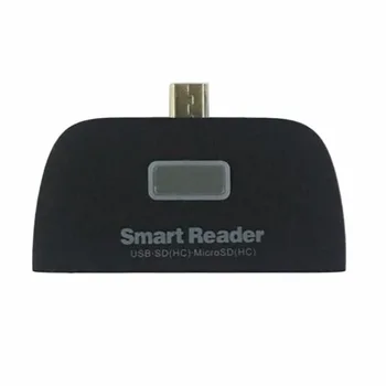 Universalios 4-In-1 Daugiafunkcinis USB Hub 2.0, SD Smart Card Reader TF OTG Kortelių Skaitytuvo Adapteris Micro USB Įkrovimo Uosto PC