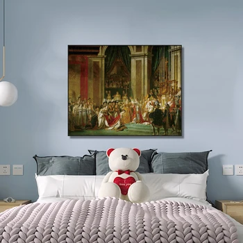 Prancūzija David Tapybos Napoleonas ir Josephine Karalienės Karūnavimo Drobės Tapybos Sienos paveiksl Derliaus Plakatus Spausdina Dekoras