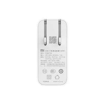 Originalus Xiaomi Kelionės Įkroviklis 65W USB C / USB Greita Įkrovimo Galia Nešiojamų Sienos Kroviklis 100-240V, Telefono Nešiojamas kompiuteris Notebook