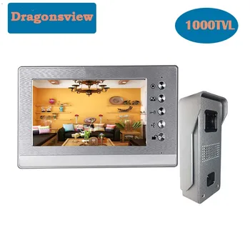 Dragonsview 7 Colių Vaizdo Domofonas Doorbell su Kamera Vaizdo Duris Telefono Ryšio Sistemos, Elektros Lock Unlock Kalbėti Vandeniui