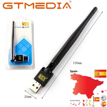 GTmedia 2.4 GHz USB WiFi Su AntennaWork Už V7s HD PLUS V7 V7 PRO V7 TT V7 S2X Skaitmeninės Palydovinės Imtuvas TV Box Set-Top