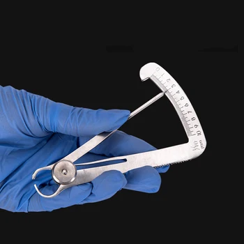 Nerūdijančio Plieno Dantų Gabaritas Suportas Metalo Stomatologas Lab Autoclavable Dantų Valdovas 0 iki 10mm Chirurgijos Valdovas Matavimo Įrankiai