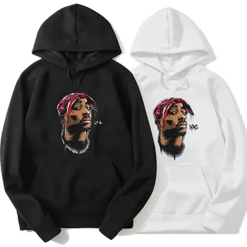 Reperis 2Pac Tupac Hoodies Mens Atsitiktinis Marškinėlius Vyrų/Moterų Tupac Spausdinimo Drabužių Kietas Hoodies Paauglių Hip-hop Polluvers