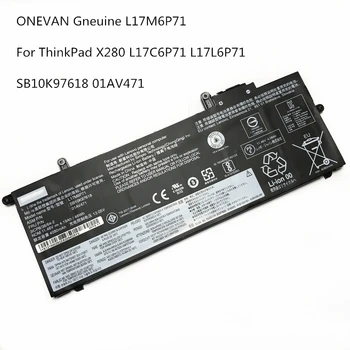 NAUJAS L17M6P71 Nešiojamas baterija Lenovo ThinkPad X280 L17C6P71 L17L6P71 01AV470 01AV471 01AV472 SB10K97617 SB10K97618