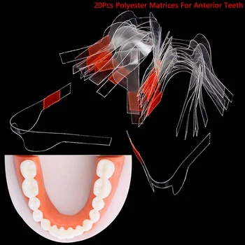 20 Vnt Lipnios, Kurių Skerspjūvio Kontūrinė Matrica Ortodontinis Matrice Dantis, Įrankiai, Reikmenys