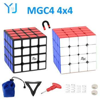 YJ MGC4 M 4x4 Magnetinio YongJun 4x4x4 Greitis Kubo MGC4 Lipdukai lipdukas Magic Cube kūdikių žaislai vaikams