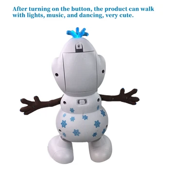 Šokių Sniego Olaf Robotas Su Muzikos Led Žibintuvėlis Elektros Veiksmų Skaičius, Modelį, Vaikai Žaislų Animatronics Statulėlės