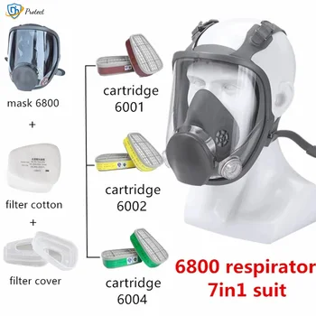 Visas veidas purškimo apsaugine kauke, pramoniniai dujų kaukę, respiratorių, naujo tipo 6800 dujokaukę, mechaninė priežiūra cheminių medžiagų.
