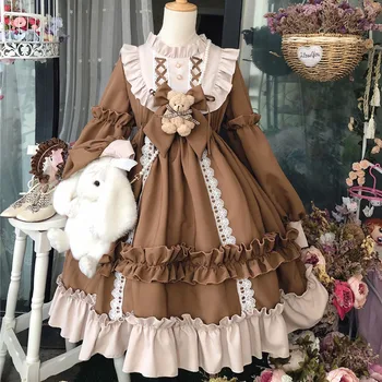 2020 saldus lolita dress rudens ir žiemos op ilgomis rankovėmis lolita sijonas moksleivė vietoje dienos šviesą mielas princesė suknelė