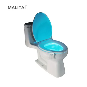 Smart PIR Judesio Jutiklis Tualeto Sėdynė Naktį LED RGB šviesos 8 Spalvų Keitimas Dubenį, šviesos, Judesio Aktyvuota Apšvietimas WC Tualeto Šviesos