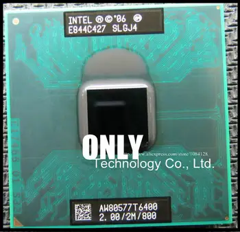 Nemokamas pristatymas CPU T6400 2.0/2M/800 originalus oficiali versija originalaus pin SLGJ4 scrattered vienetų