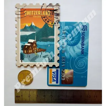 Šveicarijoje suvenyrų magnetas derliaus turizmo plakatas