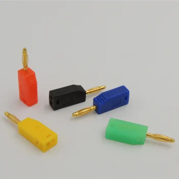 20pcs 5 spalvų Auksą, Sidabrą, 2mm ant kitos Banana Plug Jack Male Adapteris jungtis, Audio garsiakalbių Kabelis