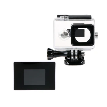 Kamera Xiao yi Išorės bacpac LCD ekranas +Išsiplėtusios Vandeniui Korpusas atveju Xiaomi Yi veiksmų fotoaparato priedų