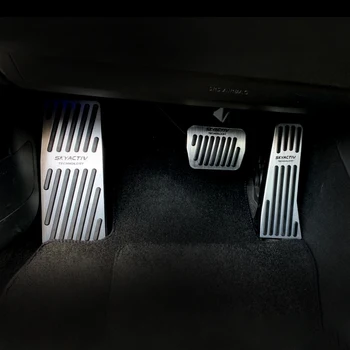 Aliuminio Automobilio Akceleratoriaus Kuro Stabdžių ir Sankabos Pedalo Koja Poilsio Pedalų Plokštelės Viršelio Padas Mazda 3 BP CX-30 CX30 2019 2020 Priedai