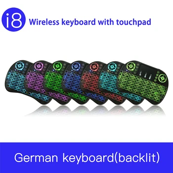 Vokietijos i8 Apšvietimas Mini Wireless Keyboard 
