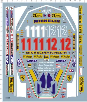 Išsamiai 1/12 Masto F1 312T4 Gilles Villeneuve 312T Sporto Lenktynių Automobilio Modelio Rinkinys Jūrų Decal