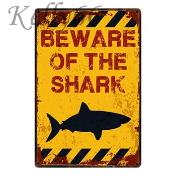 [ Kelly66 ] Saugokitės Smake Ryklių Medžiotojas Eaqle Derliaus Metalo Pasirašyti Alavo Plakatas Namų Dekoro Juosta Sienos Meno Tapybos 20*30 CM Dydžio y-1106