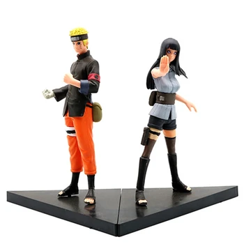 2vnt Naruto Uzumaki Naruto Hinata Anime Duomenys PVC Žaislai Shippuden Kolektorius Statulėlės Uchiha Sasuke Brinquedos Lėlės Modelio