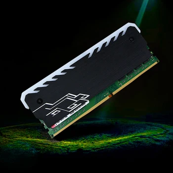 RAM Radiatoriaus Aušintuvas shell RGB LED 256 automatinis Šviesos Efektas Aliuminio Heatsink Darbalaukio Atminties Vėsinimo Liemenė