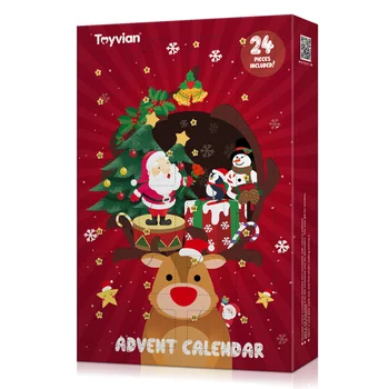 Toyvian Advento Kalendorius su 24PCS Kabantys Papuošalai Kalėdų Atgalinės atskaitos Kalendorius Partija Pasisako už Kalėdų Šventės Dekoras
