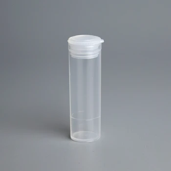 100VNT/AIKŠTELĖ, NEMOKAMAS PRISTATYMAS 5ML Mažas plastikinis buteliukas 5 ml, Polipropileno Vaistinė Buteliukai (Tablečių Konteineriai) su snap bžūp
