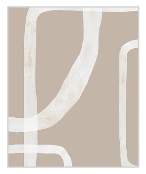Abstrakti White line Smėlio spalvos Plakatas Sienos Meno Tapybos Drobės ir spausdinimo Sienos Nuotrauką Llivingroom Salonas Koridoriaus Namų Puošybai