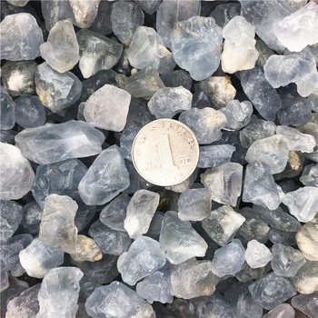 100g Retas Gamtos Mėlyna Celestite Kristalų Žvyras, Akmenys Šiurkštus Akmens Pavyzdys E291 Natūralių Akmenų ir Mineralų