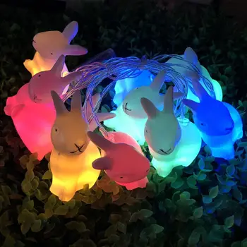 1,5 m Velykų Prabangus Rabbit Žibintai String Katytė Švenčių LED Lempa su baterijomis Šalies Namų Dekoravimo Reikmenys