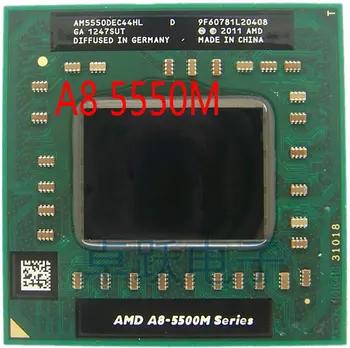 AMD Laptop CPU A8 5500M series A8-5550M A8 5550M AM5550DEC44HL Lizdas FS1 CPU 4M Cache/2.1 GHz/Quad-Core Nešiojamojo kompiuterio procesorius