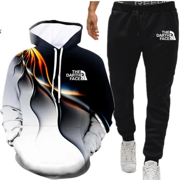 Nauja Rudens ir žiemos Vyrų Rinkiniai hoodies+Kelnės Harajuku Sporto Kostiumai, Laisvalaikio Megztiniai Tracksuit 2020 naujo Prekės ženklo Sportinę aprangą