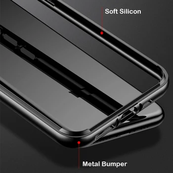 Atsparus smūgiams Metalo Case For iPhone 12 11 Pro Max Coque X XR XS MAX SE 2020 6 7 8 Plius Aliuminio Bamperis Silikono Padengti Prabanga Atveju