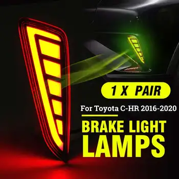Poros Automobilį LED Galinio Bamperio Atšvaito Stabdžių Uodegos Šviesos Signalas Vairavimo Priešrūkinis Žibintas Toyota C HR 2016 2017 2018 Automobilių Reikmenys