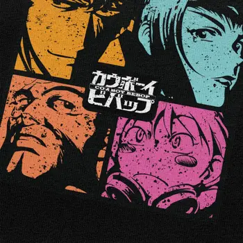 Klasikinis 90s Anime Kaubojus Bebop T-marškinėliai Vyrams trumpomis Rankovėmis Japonijoje Manga Spike Spiegel 