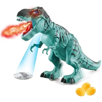 Elektroninis Žaislas Dinozauras Imituojamas Liepsnos Purškimo Tyrannosaurus T-Rex Vaikščioti Dinozaurai Žaislas Vandens Purškimo Raudonos Šviesos & Tikroviški Garsai