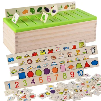 Matematikos Žinių Klasifikavimo Pažinimo Atitikimo Montessori Vaikai Ankstyvojo Ugdymo Sužinoti Žaislas Medienos dėžė Dovanos Vaikams