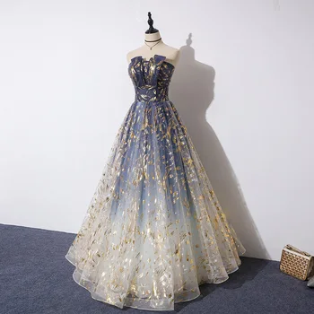Tai Yiiya vakarinę Suknelę Ilgo Stebėjimo Šviečia Oficialų Šalis Suknelės OY001 Elegantiška Berankovė Plius Dydžio drabužius de soiree 2020 m.