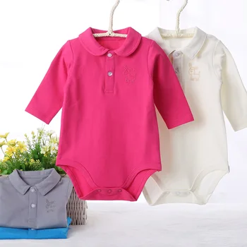 Kūdikių bodysuit ilgomis rankovėmis kūdikiui jumpsuit baby berniukas ir mergaitė drabužių pavasario rudens babybody polo apykakle kūdikių drabužiai darbo drabužiai