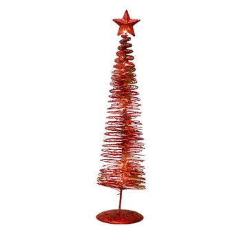 Kalėdų Dekoro Žėrintis Eglutės Formos Ornamentu Novatoriškų Likvidavimo Žibintai Metalo Apdaila