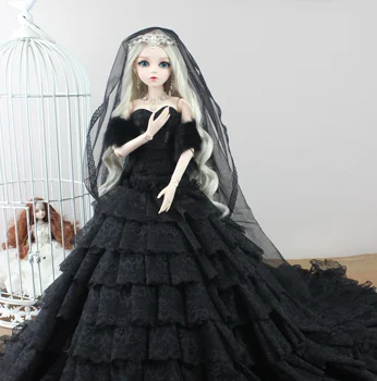 BJD 1/3ball sujungta Lėlės dovanos mergina Handpainted makiažas fullset Lolita/princesės lėlė su vestuvių suknelė ŽVAIGŽDĖTĄ NAKTĮ