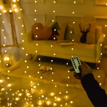 3Mx3M 300 LED Varveklis String Žiburiai Kalėdų Pasakų Žibintai girliandą Lauko Namo Vestuvių/Šalis/Užuolaidos/Sodo Puošmena