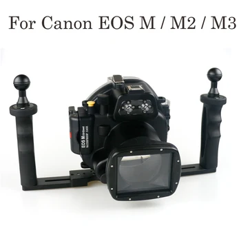 40m 130ft Vandeniui Dėžutės po vandeniu Būsto Fotoaparatas, Nardymo Atveju Canon EOS M M2 M3 EOS M EOS-M2 EOS-M3 EOS M II III Maišelį Dangtis