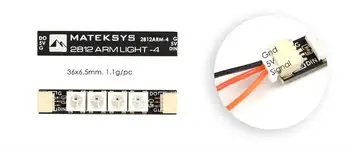 Matek Sistema 2812LED Kontrolierius 2-6S LED Valdymo Modulis su BEC 5V / 2812LED Valdytojas & 2812ARM-4 Šviesos 2812ARM-6 Šviesos diodų (LED)