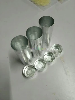 100 vnt dantų laboratorija aliuminio kasečių lankstus akrilo dantų protezus su 25,5 mm skersmens aliuminio vamzdžių