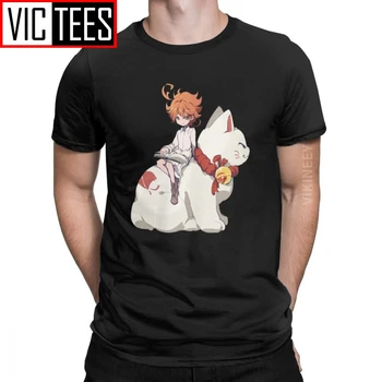 Vyriški T-Shirt Pažadėjo Neverland Emma Kietas Medvilnės Manga Norman Ray Vaporwave Anime Marškinėliai 2020 Dovana