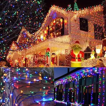 100M 24V lauko LED Pasakų String Žibintai Kalėdinė Girlianda Šalis, Vestuvės, Kalėdos Atostogų Žiburiai 8models vandeniui Namų Puošybai