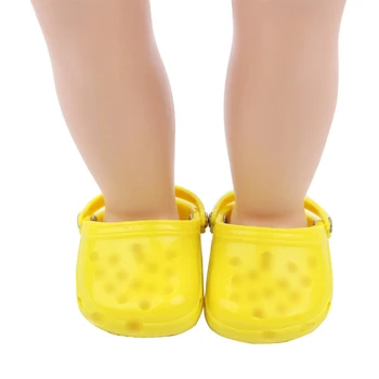 18 colių Mergaičių lėlės atsitiktinis batai sandalai beach batų Amerikos lėlės batų naujagimių reikmenys, žaislai tinkami 43 cm kūdikių lėlės s33